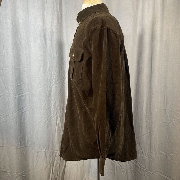 DRAKE Waterfowl Button-Down Shirt Long Sleeved Corduroy Mens M Relaxed Brown - Picture 2 of 8